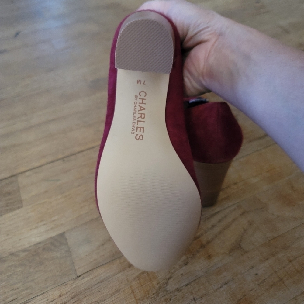 Charles by Charles David, Block-heel Mary Jane, Merlot/Burgundy, Size 7- NWOT - Picture 3 of 8